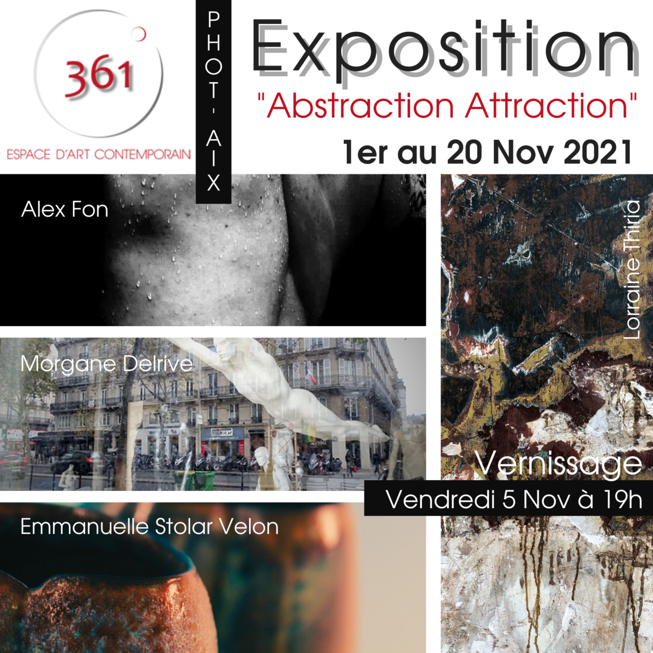 "Abstraction Attraction" du 1er au 20 novembre Espace 361°